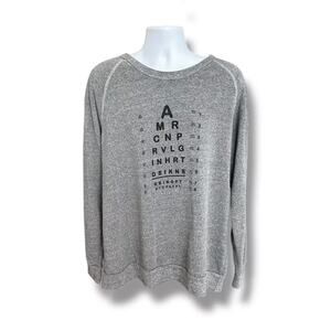 Allen Stone American Privilege Eye Chart Graphic Crewneck Sweatshirt 2XL